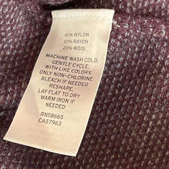 Nordstrom Men’s Bird's Eye Crewneck Sweater - Size 2XL - 
Burgundy Fudge Birdsey - Picture 3 of 5